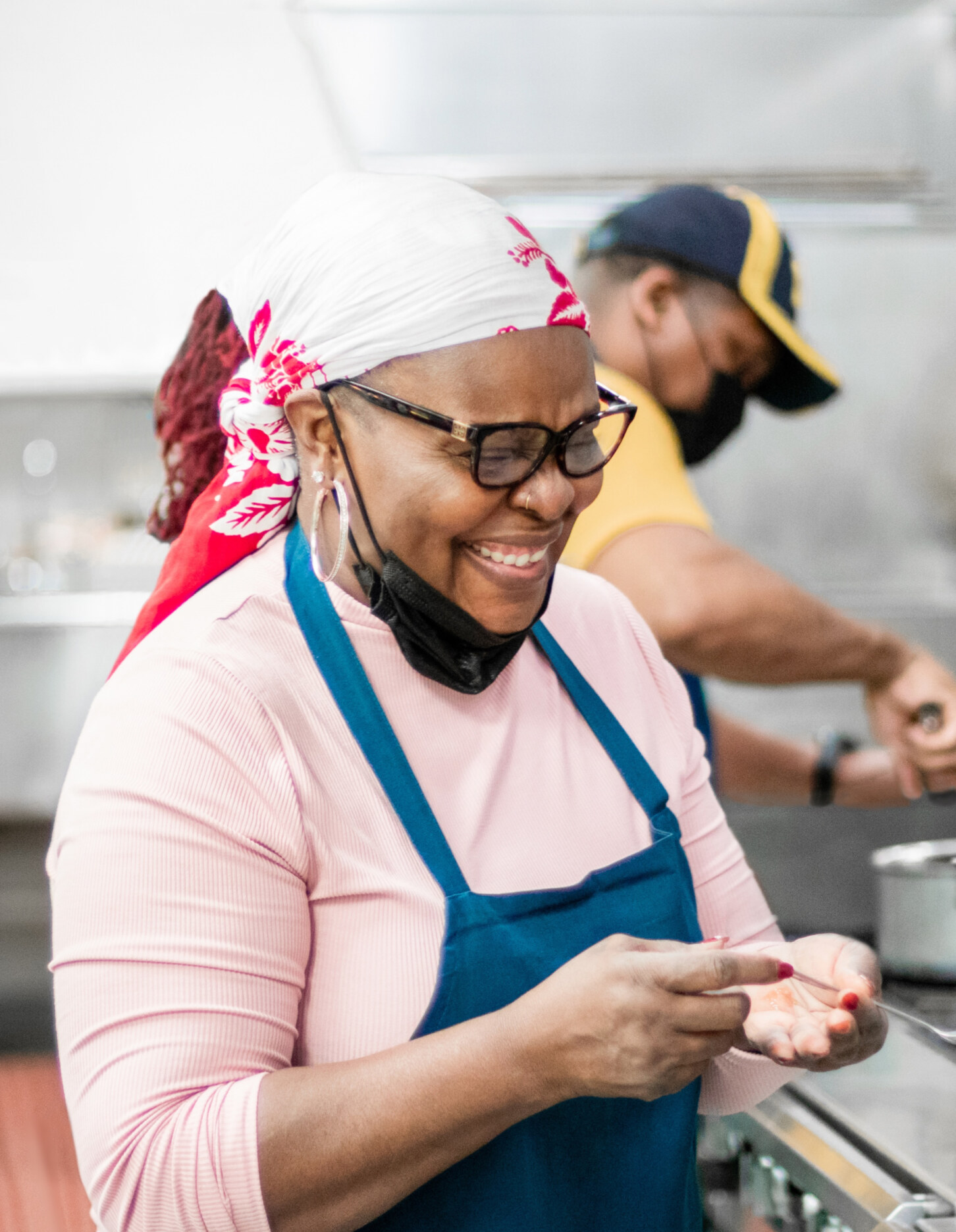 Woman Working in Professional Kitchen